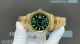 Swiss copy yellow gold Rolex Skywalker 2nd time zone green dial watch 42mm (2)_th.jpg